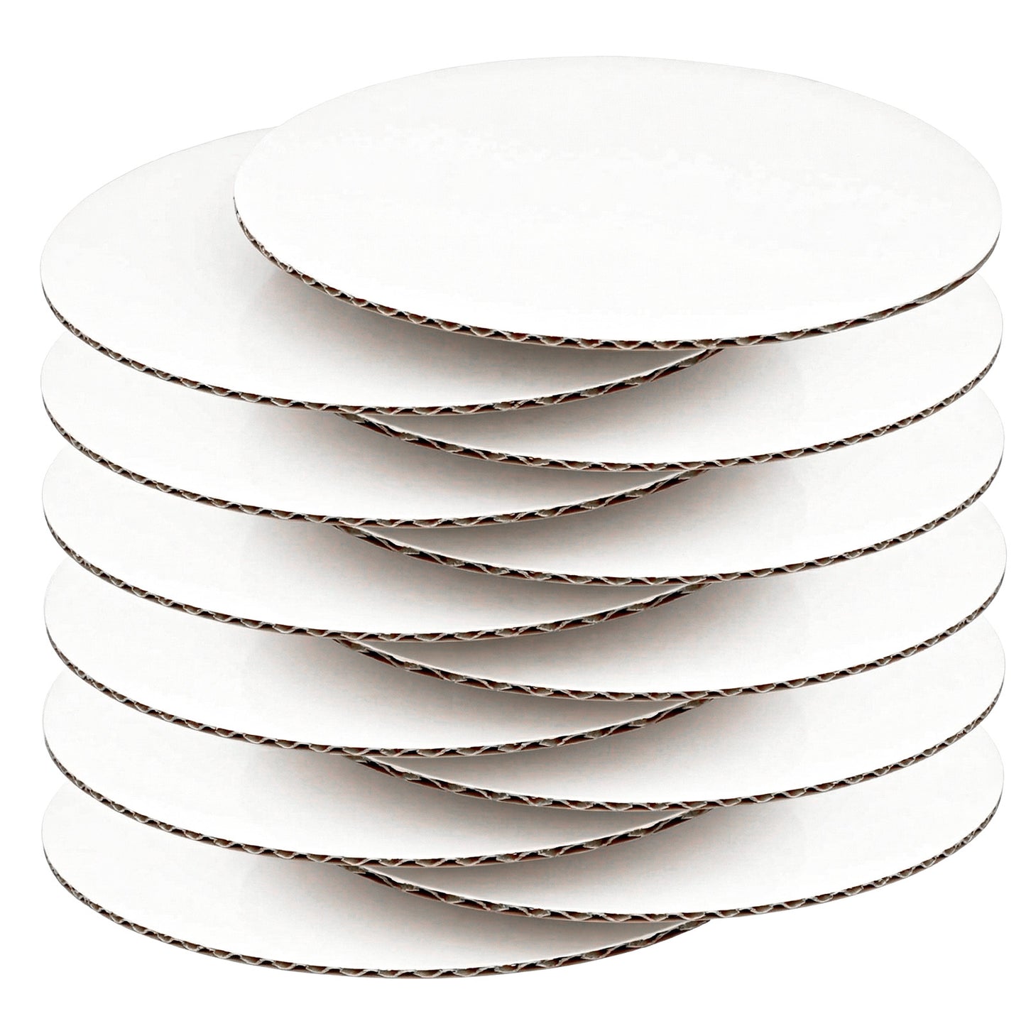 Yolev 12Pcs 6 Inch Round Cake Boards Disposable Corrugated White Cardboard Round Cake Board Sturdy Cake Cardboard Base for Dessert DIY Crafts Display