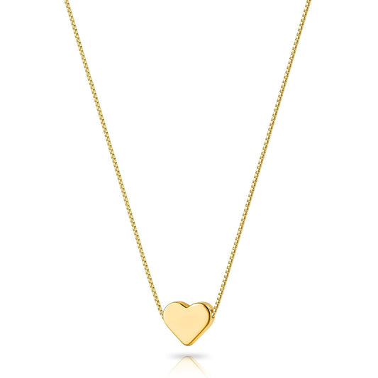 Tucnoeu Dainty Gold Heart Necklace, Gold Plated Cubic Zirconia Heart Necklace for Women, Cute Hearts Pendant Choker Necklaces Love Chain Necklaces Valentine's Day Gifts