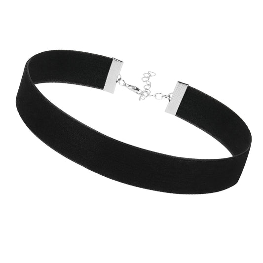 Velvet Choker 90s Black Gothic Goth Choker Necklace For Women Classic 3/4 Inch Black Chokers Necklace For Halloween Birthday Party Cosplay