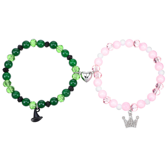 Yolev Friendship Matching Bracelets Crown Witch Hat Friendship Bracelets Couple Bracelets for Fans' Birthdays Party Favors Bff Gifts Couples Party Dress Accessories