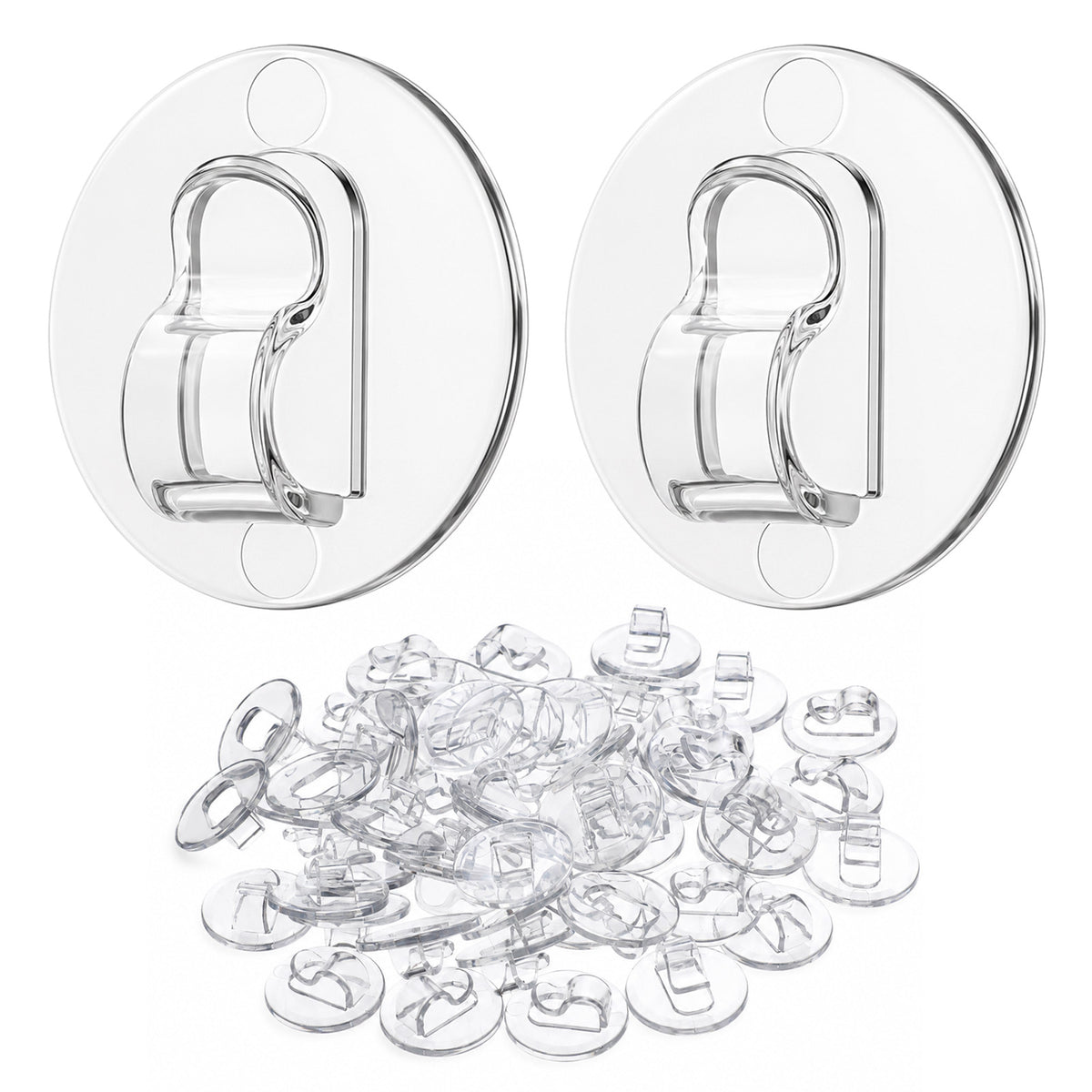 50Pcs Clear Mini Light Clips Christmas Heavy Duty Waterproof Sticky Strips
