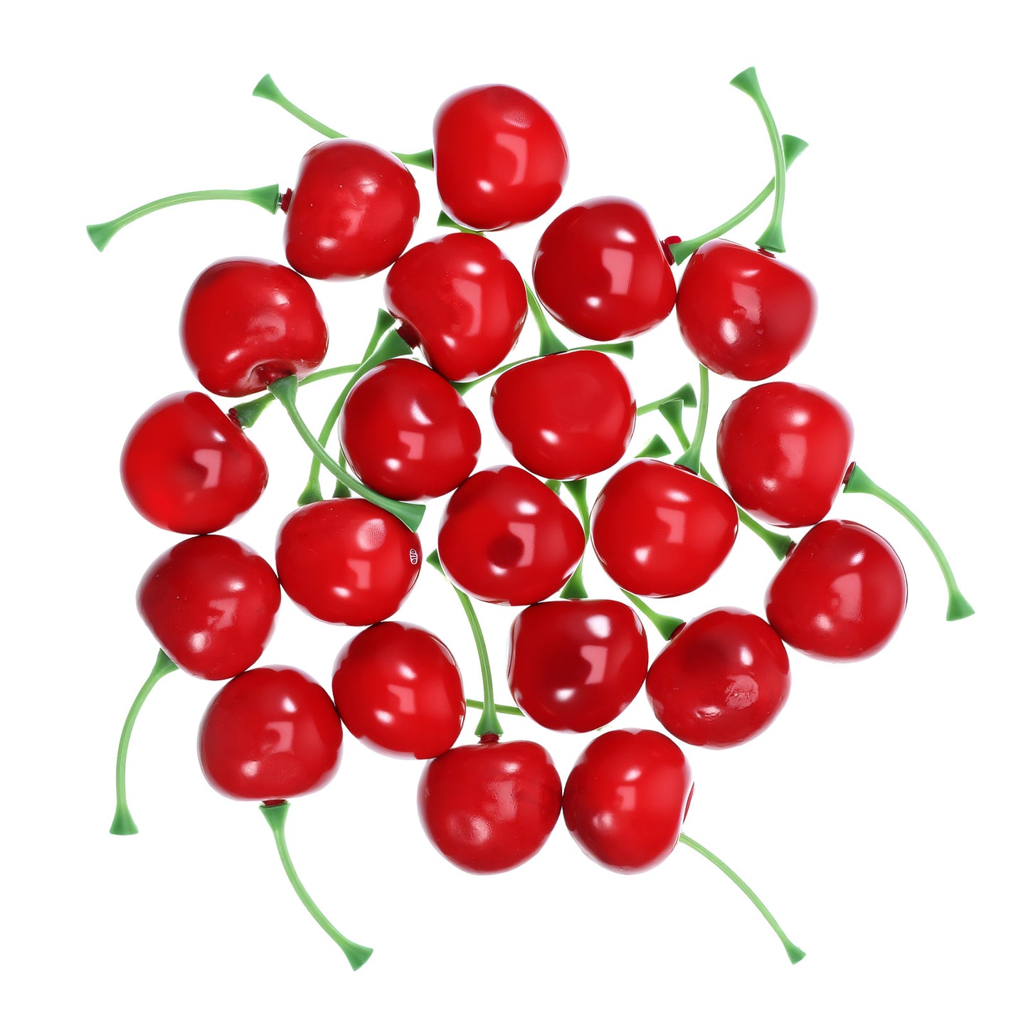 Josojoou 40pcs Simulation red cherries, fake cherries, Fake Fruit Decor, Simulation Cherry Model, photography props, suitable for party fruit bowls, home kitchen photography props