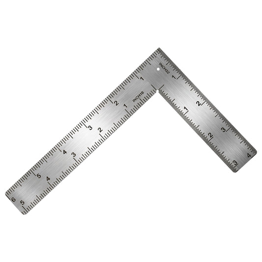 L Shaped Ruler Stainless Steel Right Angle Ruler Framing Square Rulers Square Framing Measuring Tools for Carpenter Engineer(6 x 4 in)