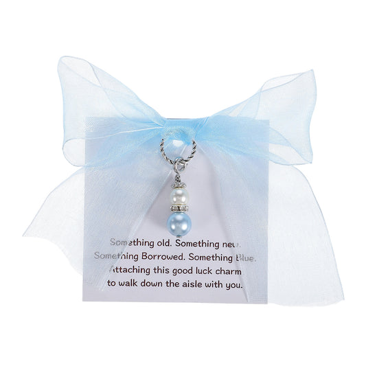 Neyauo Something Blue for Bride, Exquisite Wedding Gifts, Blue Bridal Bouquet Charm, Wedding Garter Charm from Mom Dad Grandma Sister Friends