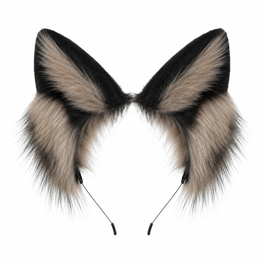 Yykazqe 1pc Therian Ears, Kemonomimi Ears Wolf Headband - Faux Fur Cosplay