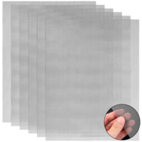 6Pcs Stainless Steel Mesh Screen（Silver）