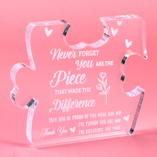 Leaving Gifts for Colleagues Women Jigsaw Standing Sign Retirement Gifts Thank You Gifts for Women 10 x 9.5 cm Funny Leaving Gifts for Coworkers Women Men Retirement Party Decorations Plaque