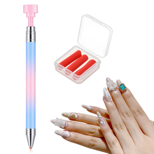 Automatic Refillable Wax Pen, Diamond Art Painting Pen Refillable Wax Auto Refill Fine Point Nail DIY Crafts Dotting Pencil for DIY Craft & Dot Art Projects