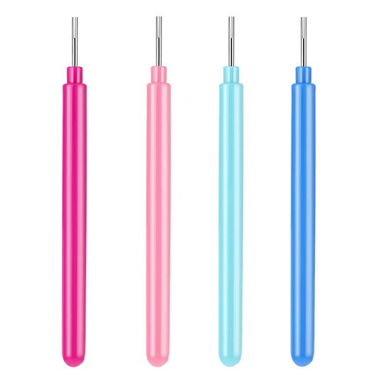 Lusofie 4PCS 4 Colors Quilling Paper Slotted Tools Kit Rolling Multifunction Needle Pen for Paper Flowers-Making Handmade Create Flowers-Making Craft DIY Scrapbooking Supplies