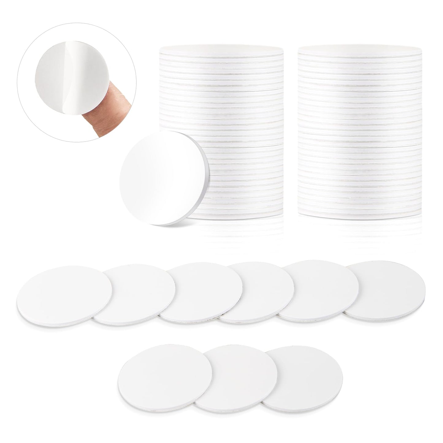 Lusofie 30 Pcs Round NFC Tags 215 NFC Stickers Programmable NFC Tags White NFC Stickers Rewritable NFC Coin Cards Compatible Enablednfc Mobile Phones and Devices