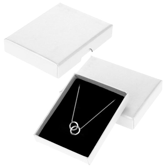 Telooco 2Pcs Jewelry Gift Boxes 9 * 7 * 1.7cm Cardboard Jewelry Boxes Pull-Out Small Gift Boxes for Bracelets Necklaces Earrings Jewelry Stamps Souvenirs Gifts (white)