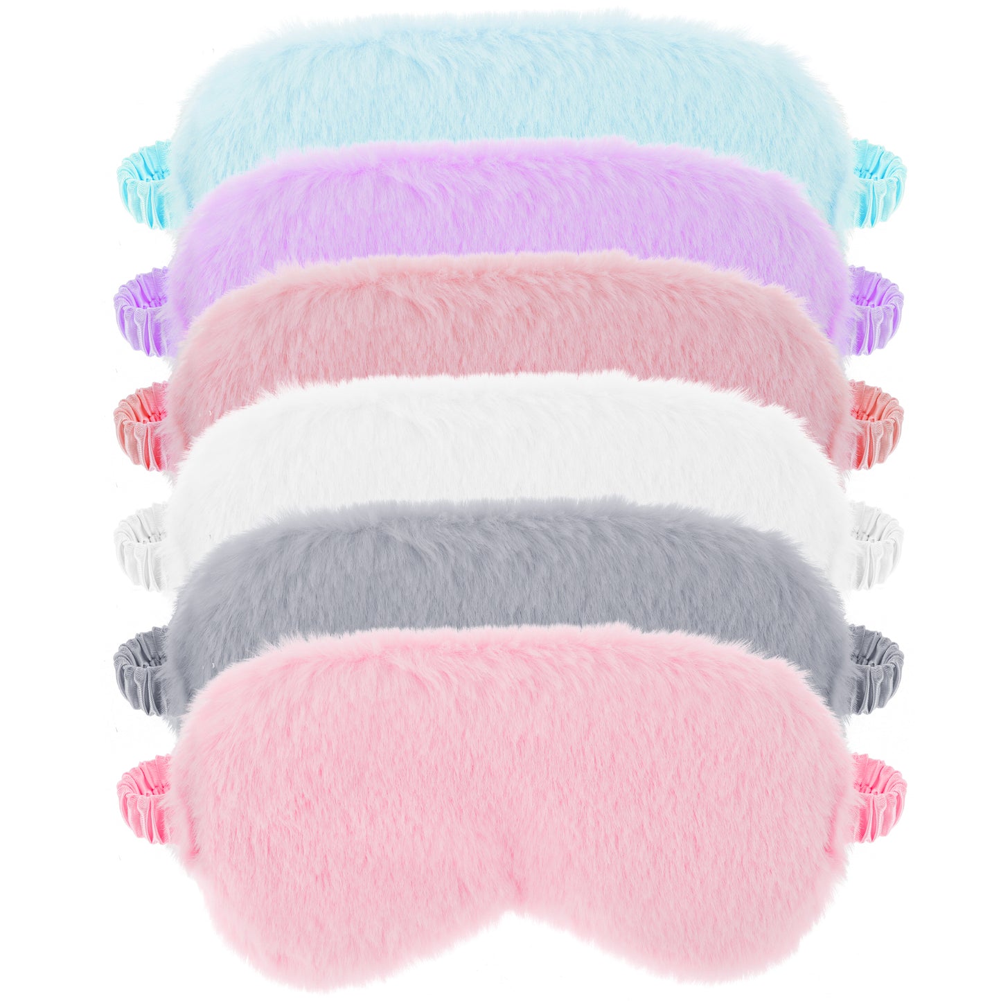 6pcs Cute Plush Sleeping Eye mask