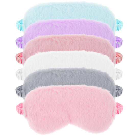 6pcs Cute Plush Sleeping Eye mask