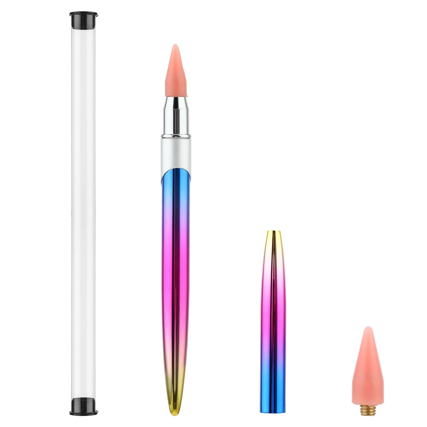 Lusofie Rhinestone Picker Tool Wax Pen With Extra Wax Tips Rhinestone Wax Tip Applicator for Nail Art DIY Decoration