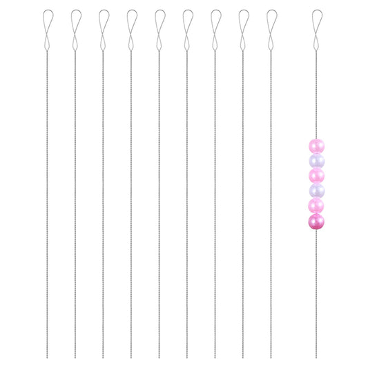 10PCS Beading Needle, Beading Needle for Jewelry Making, Bead Spinner Needles, Twist Seed Bead Needles, A Delicate Threading Tool Designed for Jewelry Making (Silver)