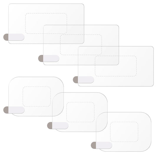 6 Pcs Dash Cam Stickers for Cars Electrostatic Windshield Dashcam Stickers Sturdy Adhesive for Dash Cam & Phone Mounting, Prevents Scratching & Falling, Easy to Apply