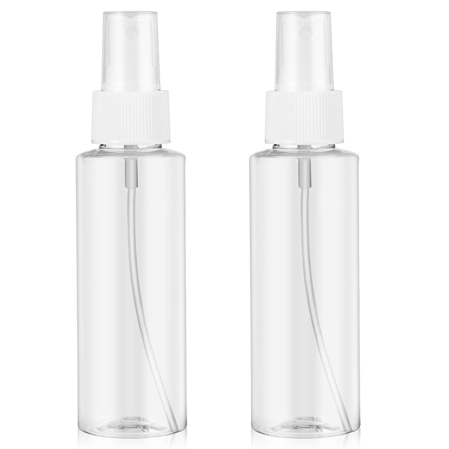 HaiFafafaing Travel Spray Bottles, TSA Approved, Transparent, Plastic, Pack of 2 Spray Bottles, Small, 100 ml, Atomiser Spray Bottle, Portable Plastic