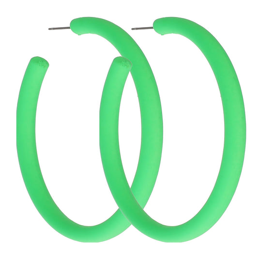 Lime Green Hoop Earrings Retro Neon Green Earrings Acrylic Large Hoop Earrings 80s 90s Earrings for Women Colorful Big Hoop Statement Earring Candy Color Lightweight Earrings for 80s Party Accessories