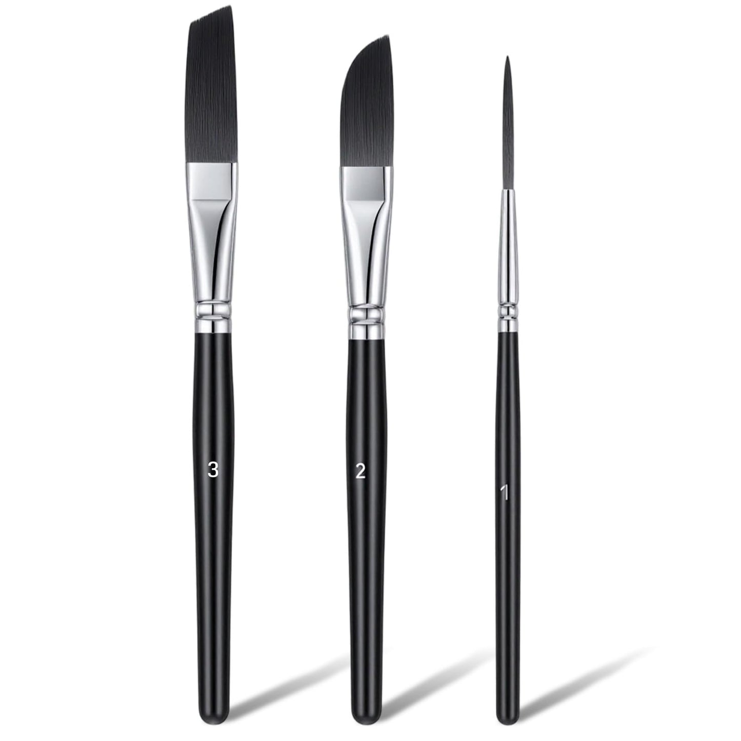 3 Pcs High Performance Striping Brushes, Art Paintbrushes Paint Brushes, Starter Pinstriping Brush Kit Long Liner, Script Liner, Sword Brush