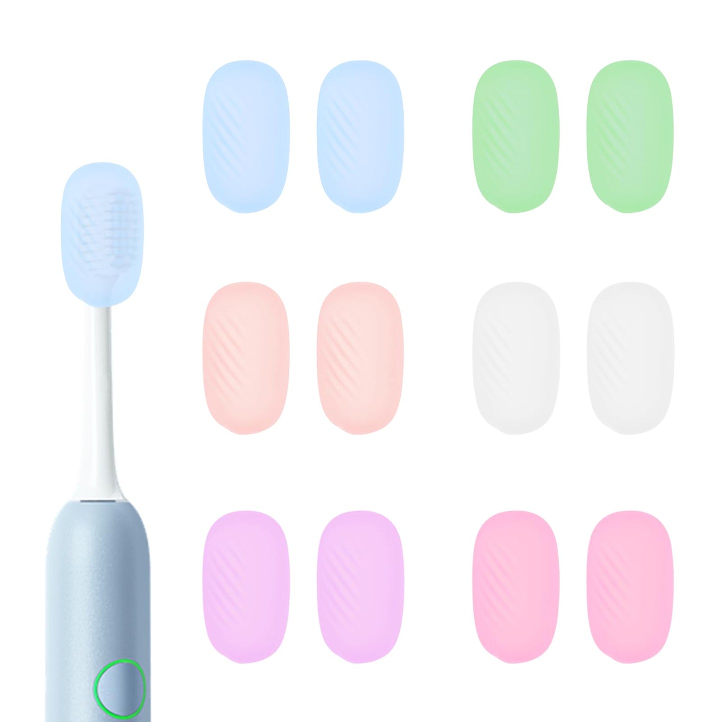 DIVINA VITAE 12Pcs Portability Toothbrush Cover, Silicone Toothbrush Head Covers, Various Colors Tooth Brush Cover Head for Home Travel Outdoor Camping Hiking Business Trip Home Bathroom