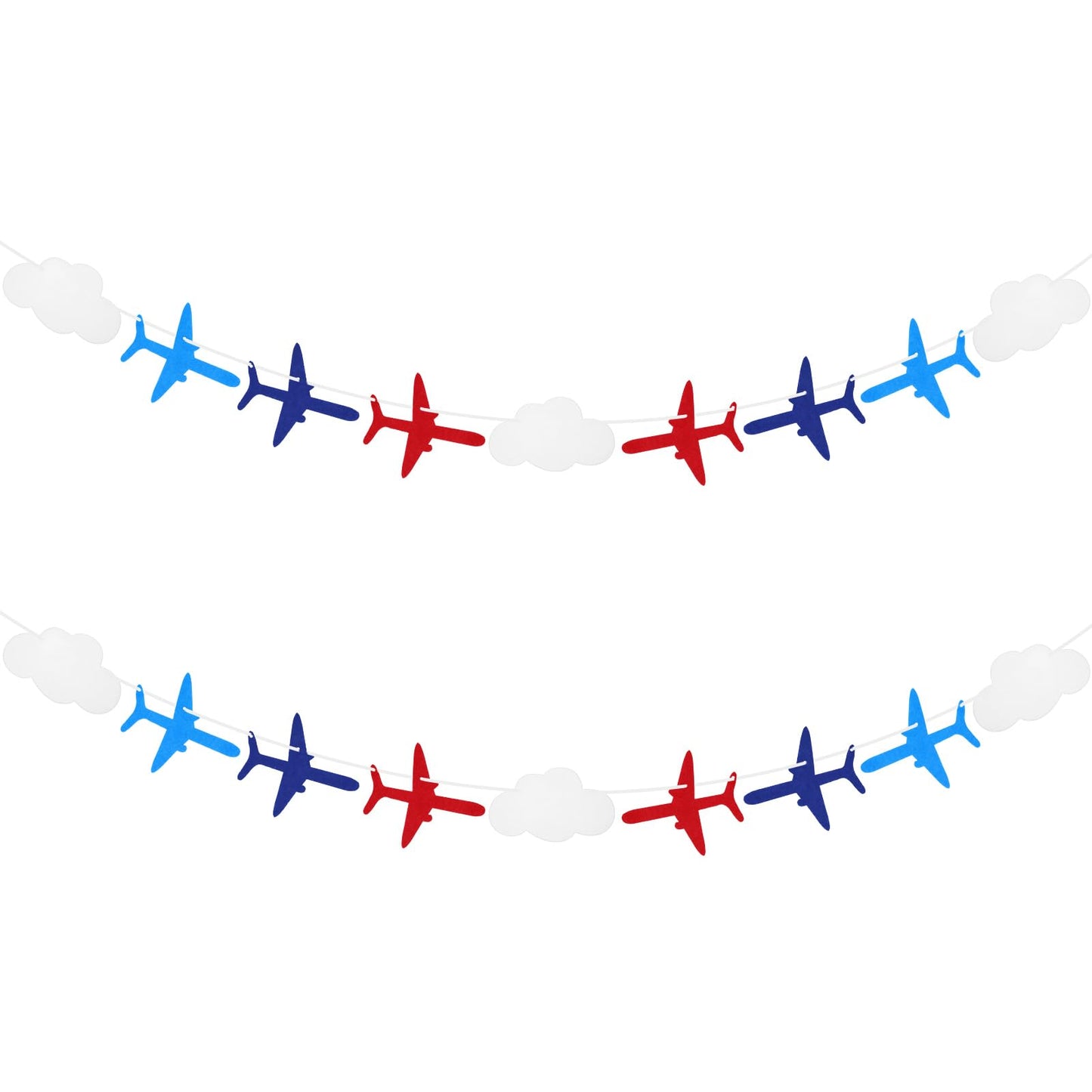 Lusofie 2 Pcs Cloud Garland Airplane Party Decorations Banner Airplane Birthday Party Decorations For Aviation Travel Themed Party Decorations Supplies