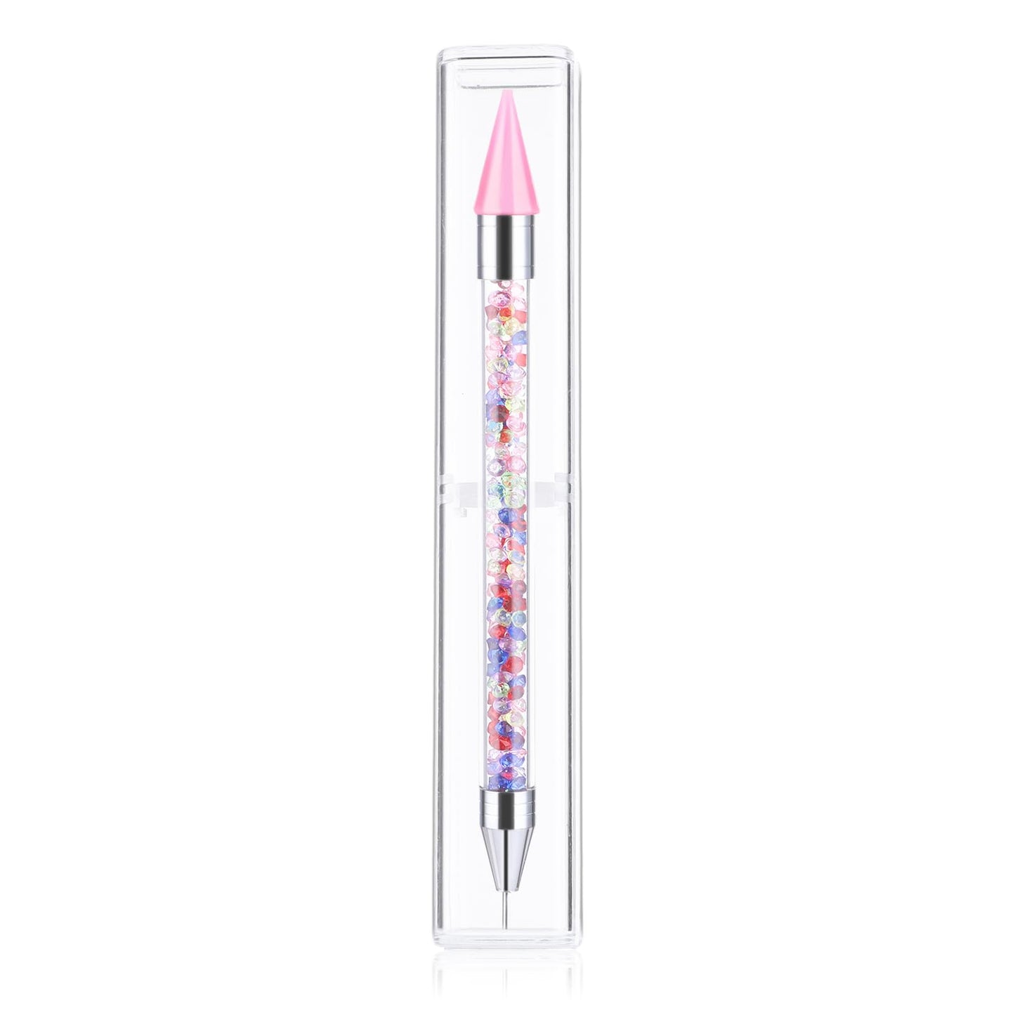 Rhinestone Picker Dotting Pen Diamond Art Pen Dual-ended Wax Pencil Rhinestone Applicator for Nail Art Gem Pick Up Tool with Storage Case(Multicolor)