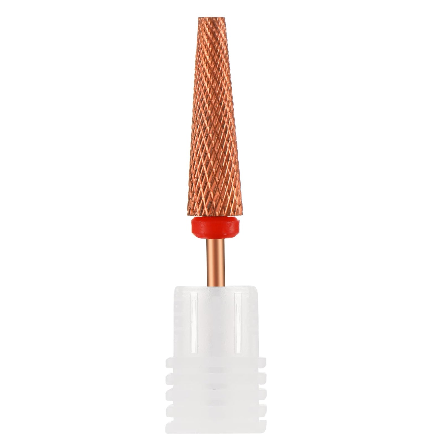 Nail Drill Bits,Tungsten Steel 5 in 1 Nail Drill Extension Bits for Nail Cleaning, Removal of Gel and Acrylic Nails Manicure Drill Accessories(Rose Gold)