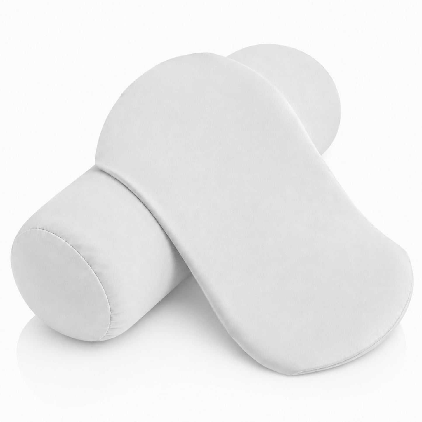 Fiyooau 2Pcs Bolster Pillow Covers 16 x 6 Inch Silk Cylinder Pillow Cover