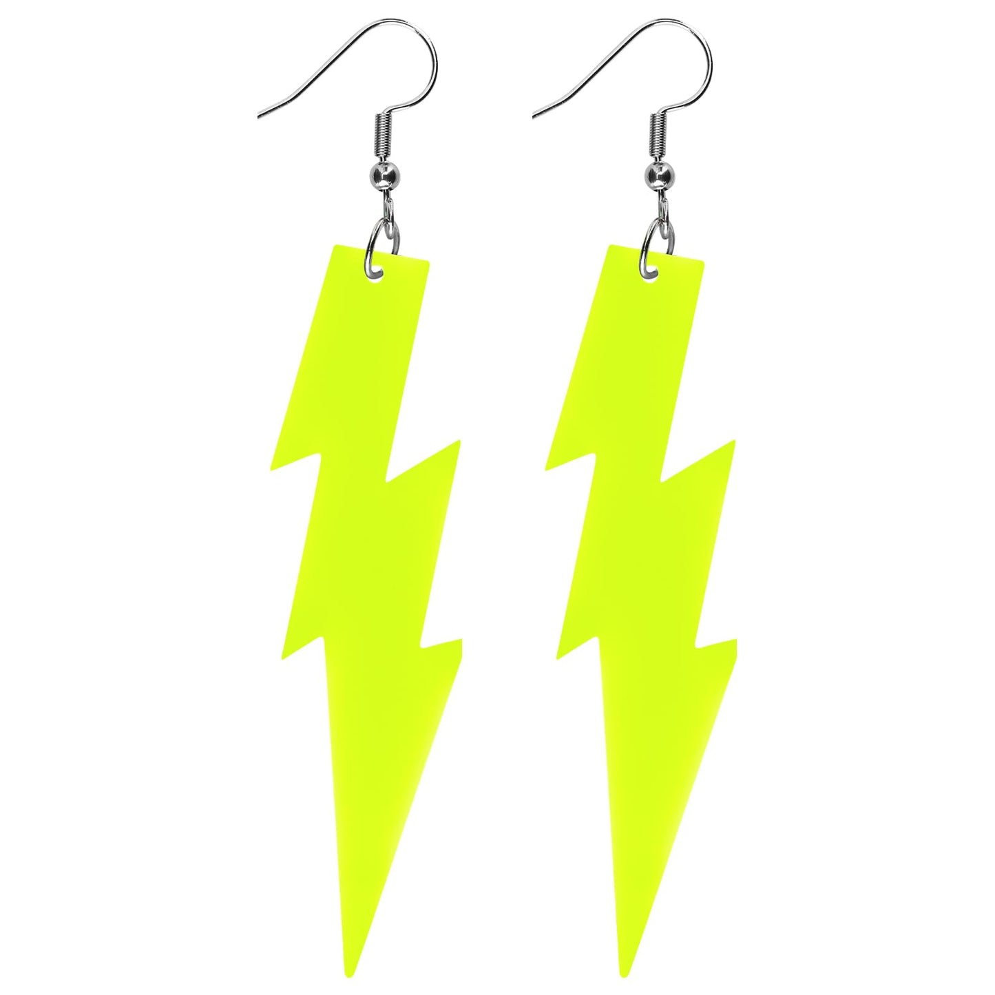 Multicolor 80s Earrings for Women Acrylic Lightning Bolt Earrings Retro Exaggerated Party Earrings Flash Lightning Bolt Dangle Earring Halloween Jewelry 80's Outfit Party Accessories for Teens Adults