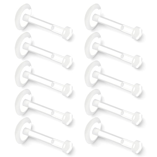 HaiFafafaing 10pcs Plastic Earrings 16g Flat Back Clear Earrings For Sports Work Surgery Helix Tragus Lip Labret Piercing Jewelry Labret Studpiercing Retainers Cartilage Earring 8mm