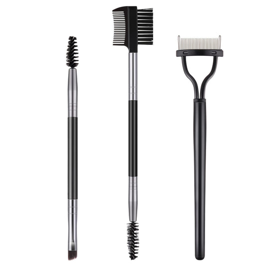 Lusofie 3Pcs Eyelash Separator Tool, Eyelash Comb Eyebrow Spoolie Brush&Comb Double Head Eye Brow Grooming Brush Set Eye Makeup Tools