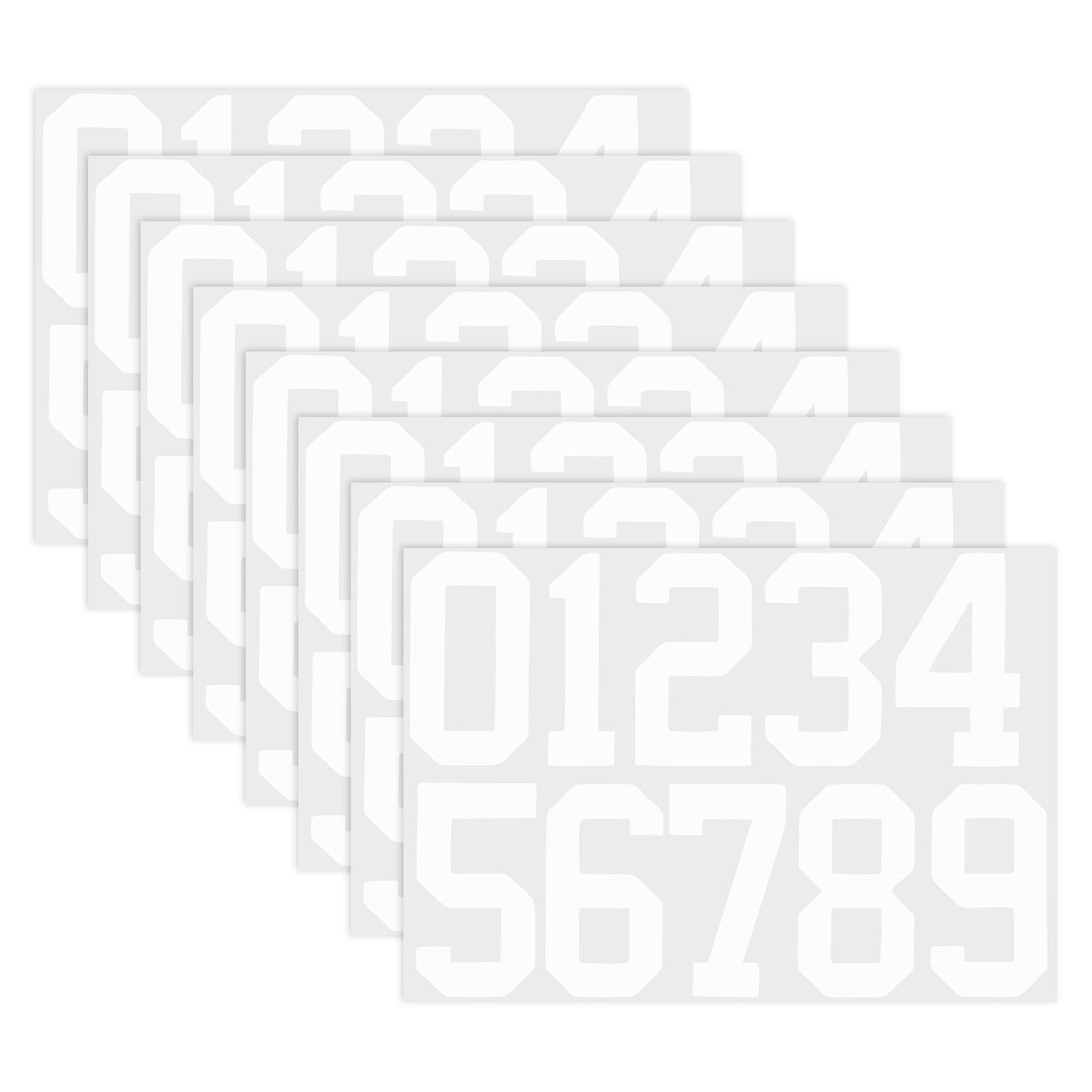 8 Sheets White Number Stickers 1-10 3 Inch Mailboxes Numbers for Outside Waterproof Reflective Vinyl Number Stickers Mail Box Number Decals Self Adhesive House Address Numbers for Mailbox Car Home