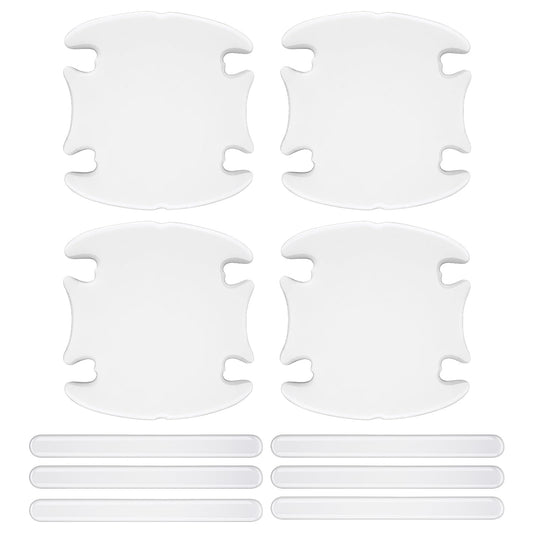 Lusofie 10PCS Transparent Car Door Handle Protector Sticker Simple Transparent Self-Adhesive Non-Marking Universal Decals Scratch Paint Car Accessories For Woman & Man
