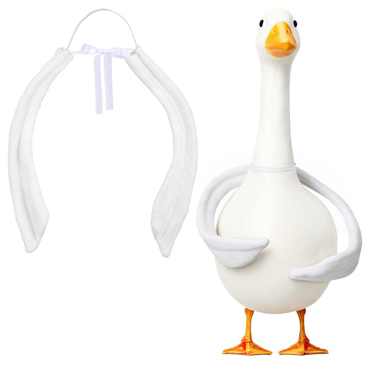Ziuohaa Poseable Goose Wings for 23”- 28" Porch Lawn Goose Outfit Accessories - Adjustable White Flat Edge Wire Geese Arm Wings Costume Accessories for Outdoor Patio Yard Lawn Art Decoration