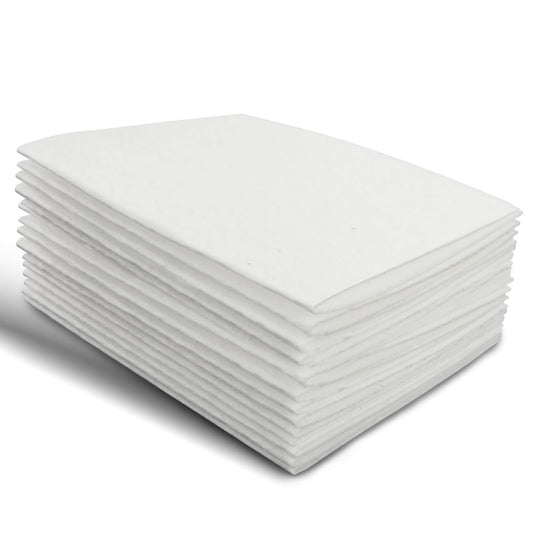 10 Pcs White Felt Sheets 7"x11.2" Felt Fabric for Crafts Squares Felt Fabric Sheets Thick White Fabric Non-Woven Felt Fabric for Halloween Christmas DIY Patchwork Sewing Craft (White)