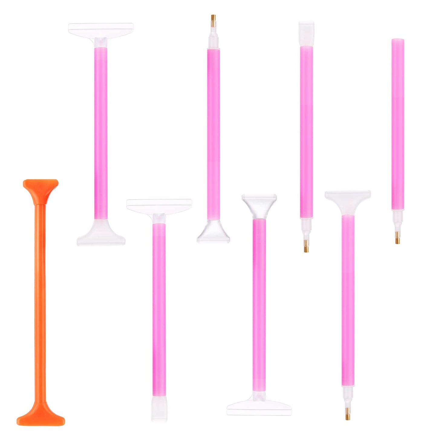 Yolev 8 Packs 5D Diamond Art Painting Embroidery Art Pen Tool Pen Point Drill Pen Diamond Art Pens for DIY Crafts Making