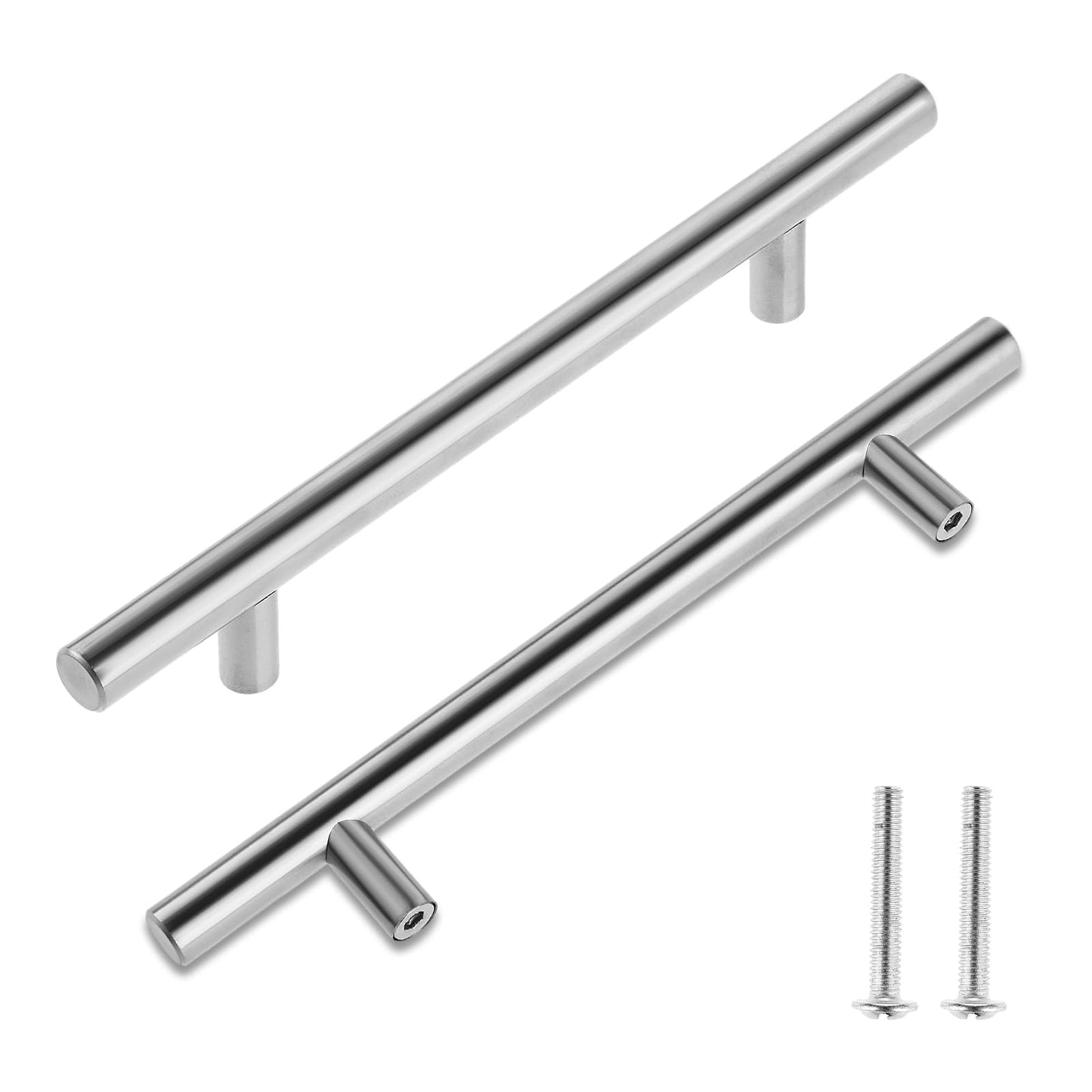 Yolev 2 Pack Kitchen Cupboard Handles Stainless Steel Kitchen Door Handles Brushed Cabinet Door Handles Brushed Cabinet Pulls T Bar Cupboard Handle