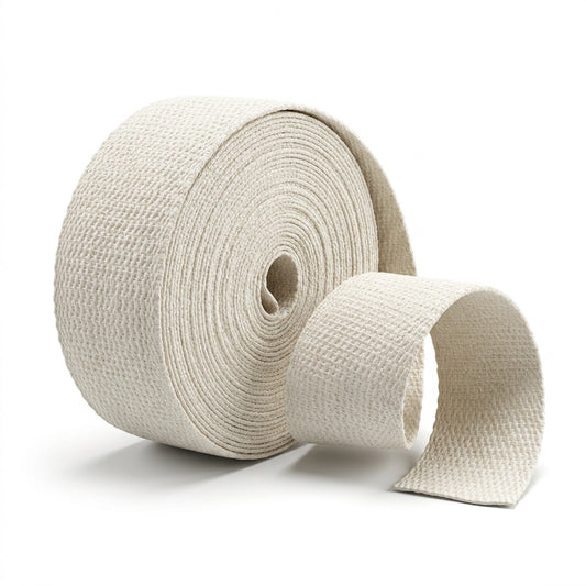 Josojoou Webbing Strap For Bags 5.4yard Weave Tape Ribbon(White)