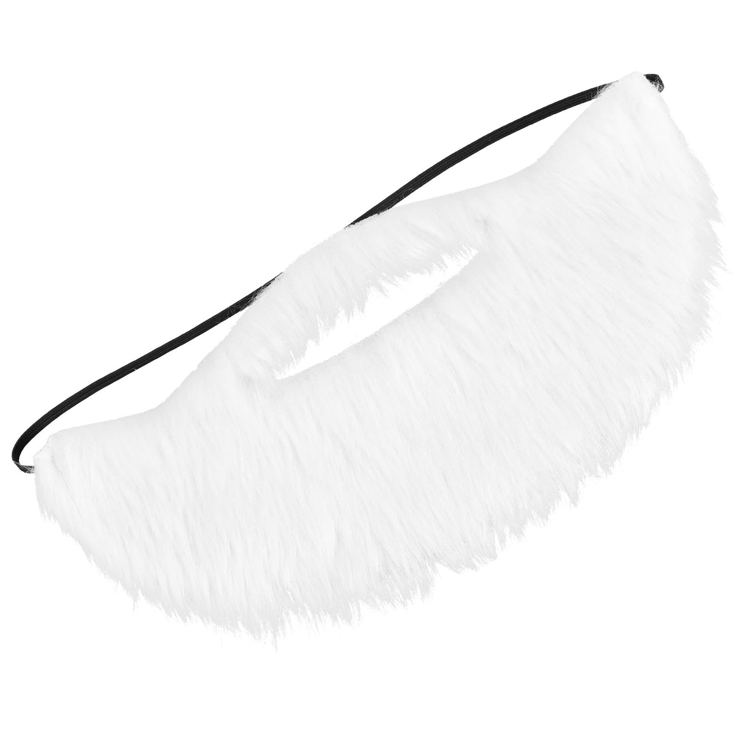 Fake Mustache White Fake Beard Costume Elastic Fakes White Beard Mexican Pirate Detective Mustache for Disguise Male Makeup Halloween Christmas Fiesta Masquerade Party Cosplay 100 Days of School