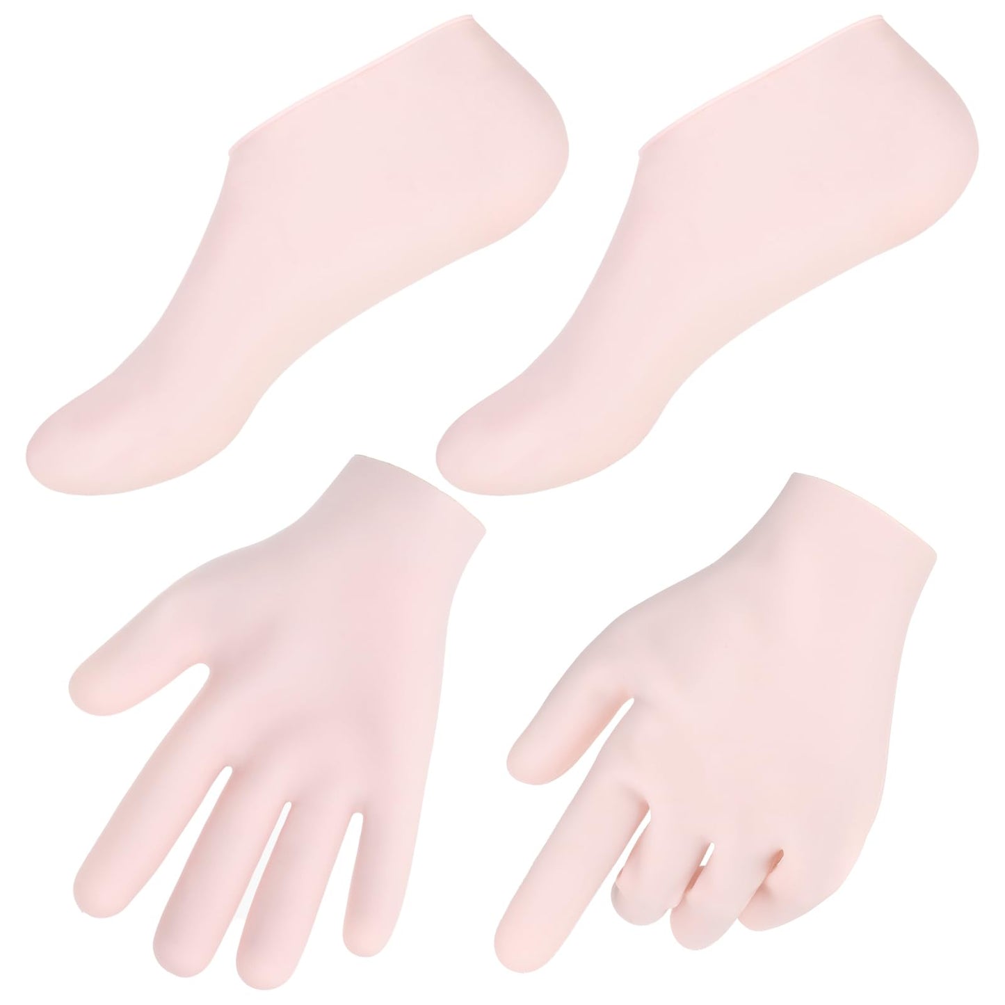 Moisturizing Glove Socks Set 2 Pairs,Silicone Gel Spa Socks & Gloves for Dry Cracked Skin,Reusable Foot Gloves to Hydrating Skin Care,Suitable for Most Sizes