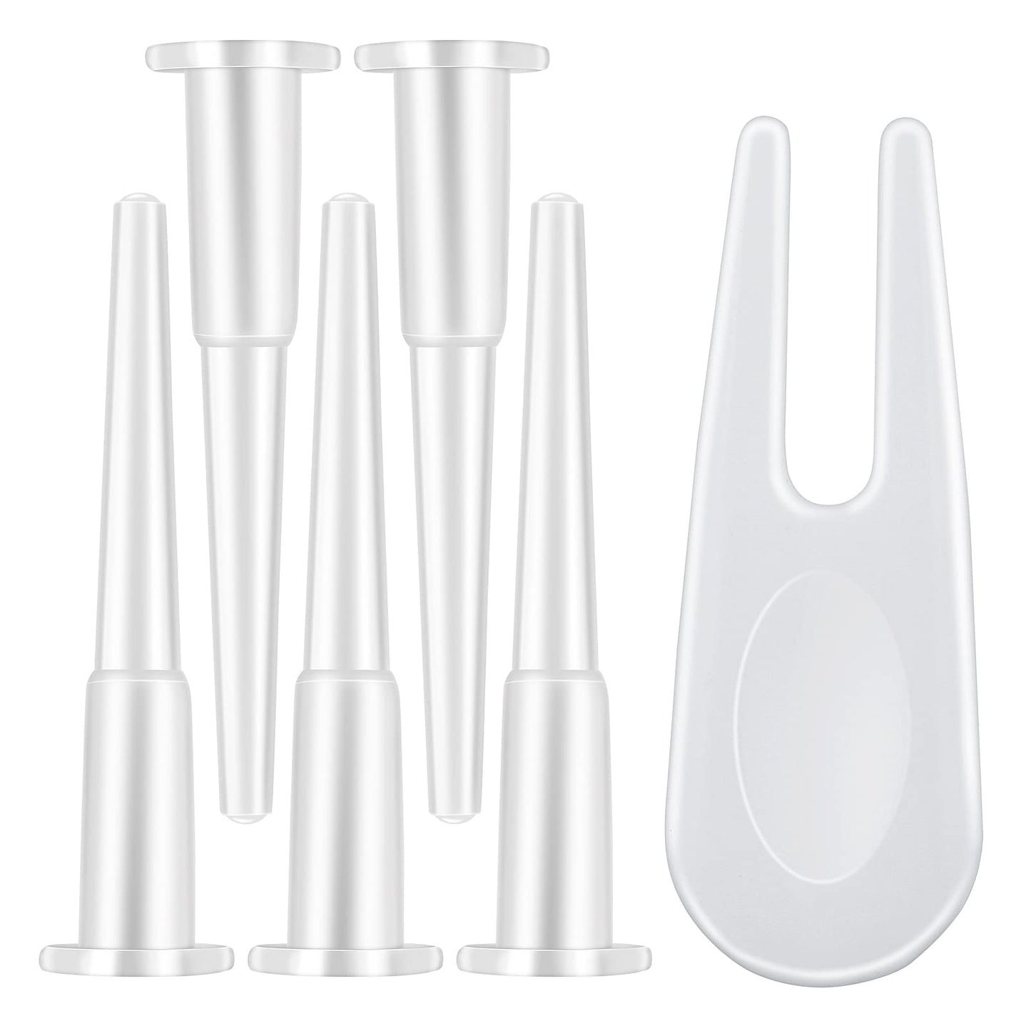 Yolev 6 Pieces Yoga Ball Plug Pin Fitness Exercise Ball Air Stopper Plug Pin Adapter Kit, Exercise Ball Plug Replacement Kit (6L)