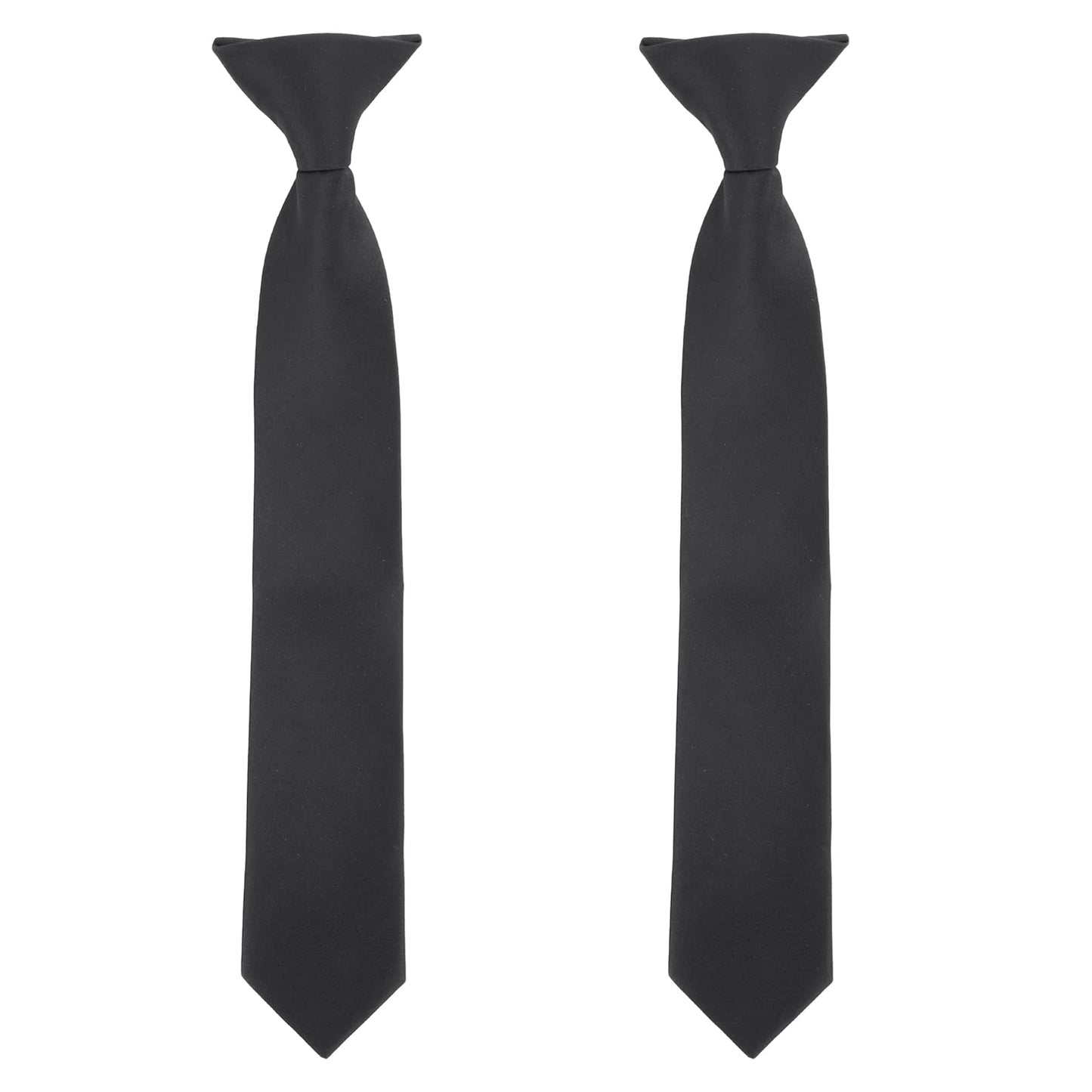 Yolev 14 Inch Boy's Clip-on Ties Solid Color Clip-on Ties Pre-tied Neckt Adjustable Neck Strap Tie for Wedding Graduation