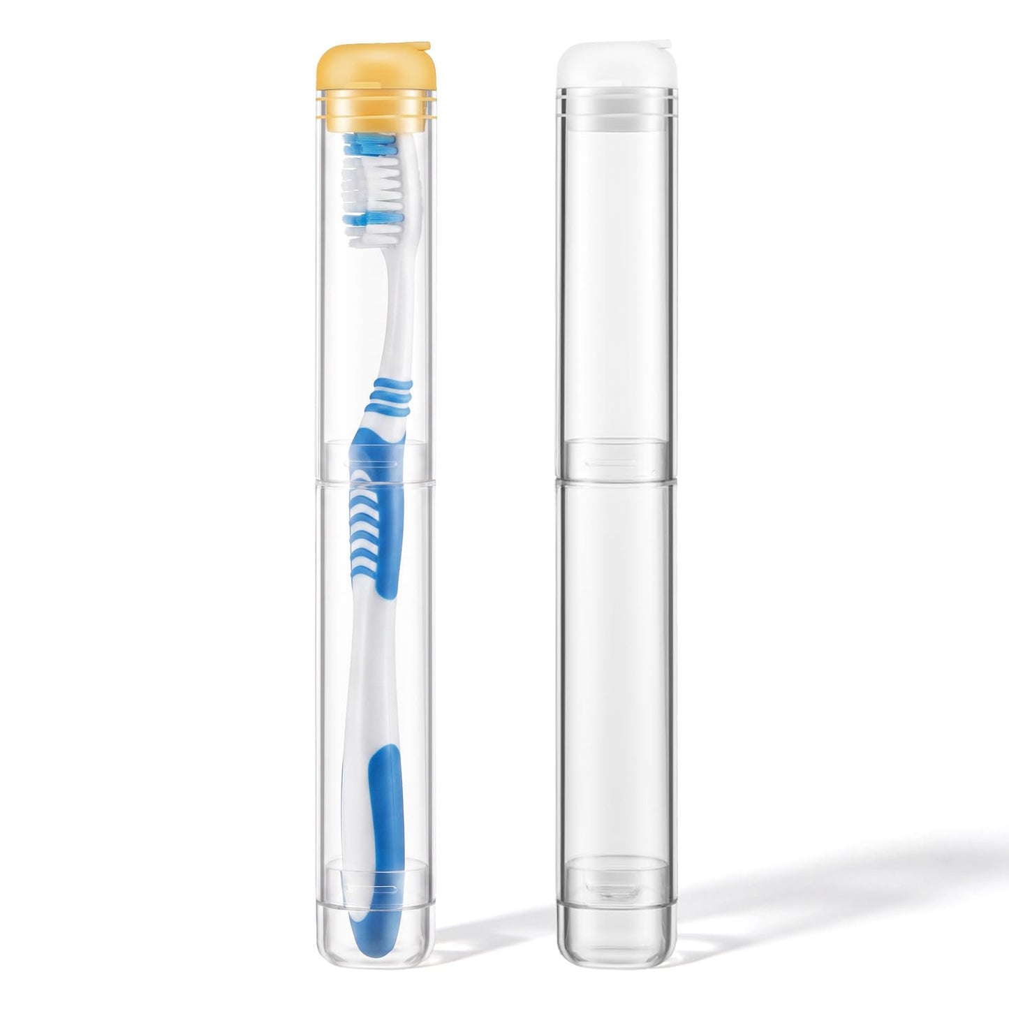 2Pcs Clear Toothbrush Travel Case Detachable Toothbrush Travel Holder