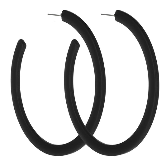 Black Hoop Earrings Retro Neon Black Dangle Earrings 80s 90s Earrings for Women Colorful Large Hoop Earrings Acrylic C Shape Trendy Chunky Earrings Candy Color Lightweight Big Hoop Statement Earring