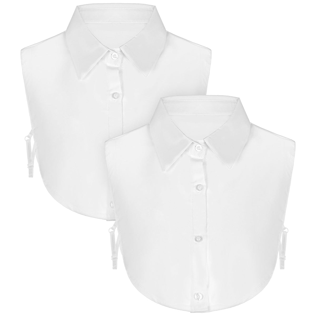 HaiFafafaing 2 Pcs Fake Collar White Collared Shirt Women Detachable