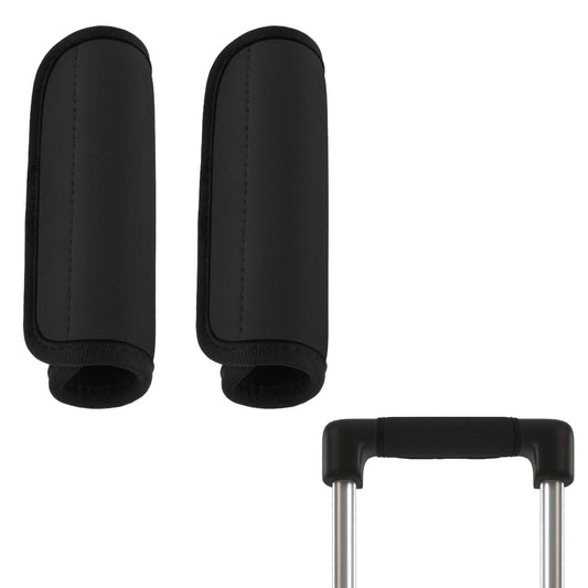 Lusofie 2PCS Luggage Handle Wrap Travel Essential Black Color Soft Luggage Identifiers For Suitcases Neoprene Material Comfortable Suitcase Handle Wraps For Suitcase For Traveling