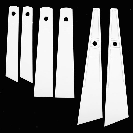 6pcs glue spreader Plastic glue applicator 3 size white Smear Sticks for Professional Leather Craft Tool for Leather DIY Crafts Projects