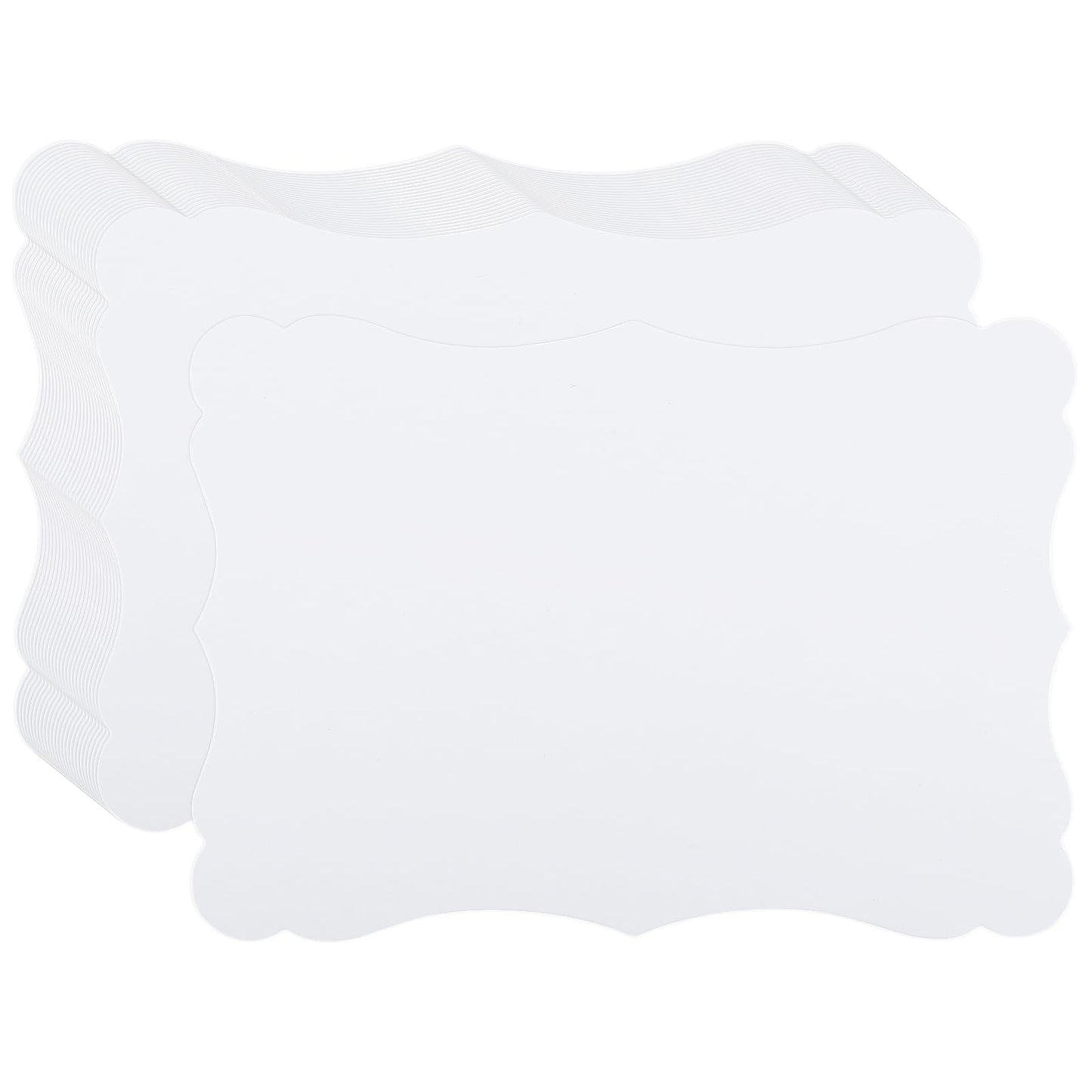 Telooco Blank Kraft Paper Cards Cardstock 25Pcs Thick Greeting Cards for Making Card Menus Baby Shower Wedding Invitations(5 x 7 Inch, White)