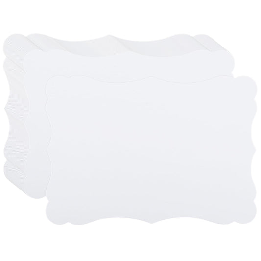 Telooco Blank Kraft Paper Cards Cardstock 25Pcs Thick Greeting Cards for Making Card Menus Baby Shower Wedding Invitations(5 x 7 Inch, White)