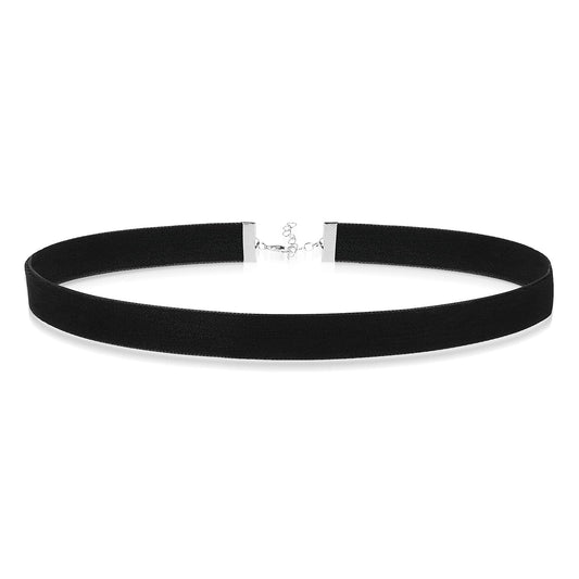 Lusofie Black Choker Necklace Classic Plain Black Choker Velvet Choker Necklace Gothic Jewelry for Women Girls Wide 0.4 inch/1cm